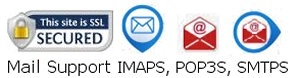 Seluruh EMail kami didukungan Imaps & PopsS Support POPS dan IMAPS